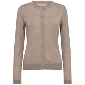 Ivy Copenhagen Essex LS O-Neck Cardigan, Beige Melange